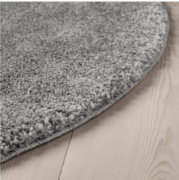 STOENSE Rug, low pile, medium grey, 195 cm