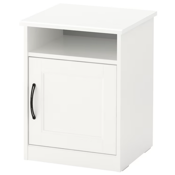 SONGESAND Bedside table, white, 42x40 cm