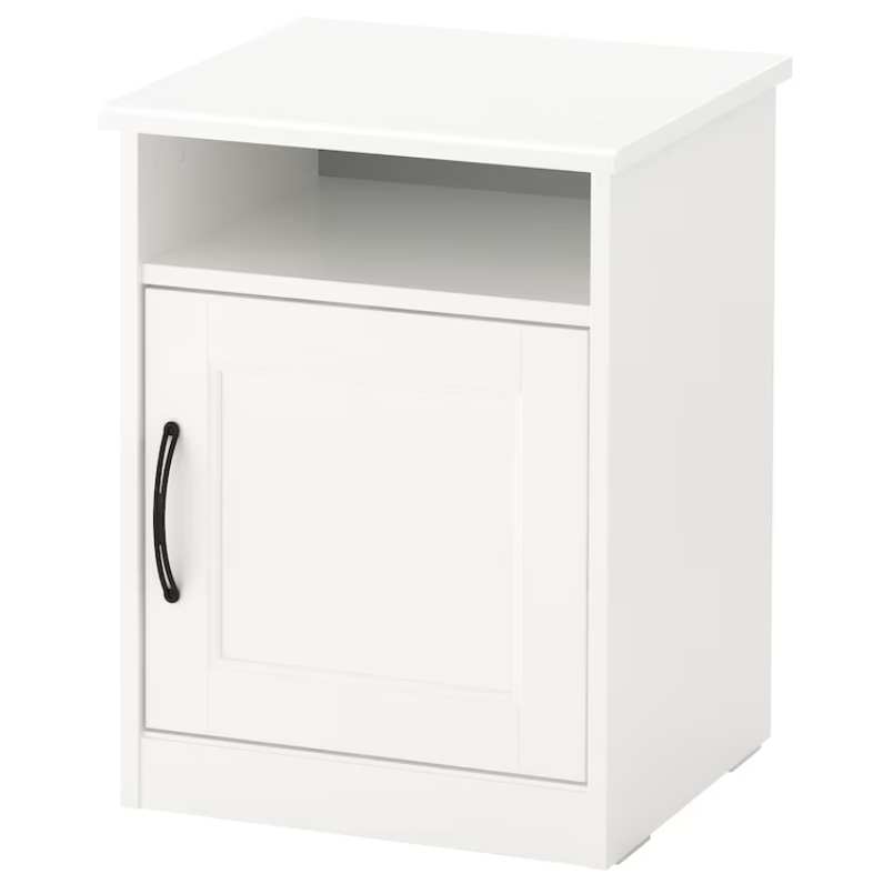 SONGESAND Bedside table, white, 42x40 cm