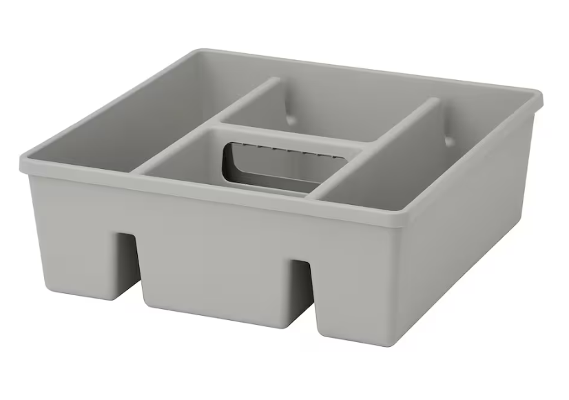 FÅNGGRÖDA Insert with compartments, light grey, 30x30x11 cm