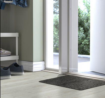 FRIKTION Door mat, grey, 38x58 cm