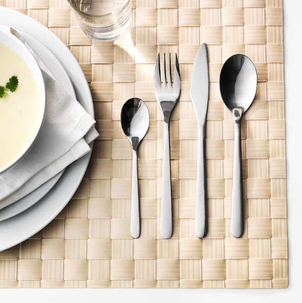 FÖRNUFT fork set, stainless steel, 4 pack 19 cm