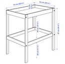 SNIGLAR Changing table, beech/white, 72x53 cm