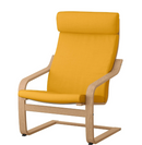 POÄNG rocking-chair CUSHION, skiftebo yellow