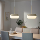 BLÅSVERK Pendant lamp, beige, 37 cm