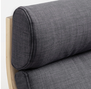 POÄNG rocking-chair cushion, skiftebo dark grey