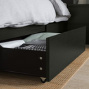 MALM Bed storage box for high bed frame, black-brown, 200 cm