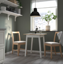 PINNTORP Table, light brown stained/white stained, 65x65 cm