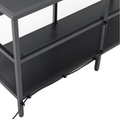 VITTSJÖ TV bench, black-brown/glass, 100x36x53 cm