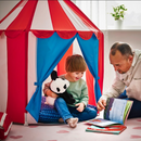 CIRKUSTÄLT Children's tent, red blue/white