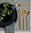 FÖRNUFT 24-piece cutlery set, rose-gold colour