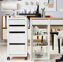 MICKE Drawer unit on castors, white, 35x75 cm