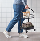 FRÖSJÖN bathroom trolley, black, 55x35 cm