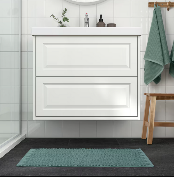 FJÄLLKATTFOT Bath mat, turquoise, 50x80 cm