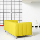 KLIPPAN Frame, 2-seat sofa, lining cloth/KLIPPAN 2-seat sofa cover, bright yellow