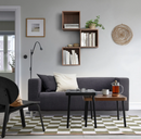 SONHULT nest of tables, grey-walnut effect, 2 piece