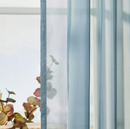 GLASÖRT Sheer curtain, 1 piece, grey-blue/dark beige, 300x300 cm