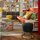 EMMISLOV Pouffe, Vissle dark grey