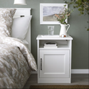 SONGESAND Bedside table, white, 42x40 cm