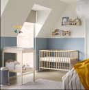 SNIGLAR Changing table, beech/white, 72x53 cm