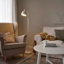 RÖDFLIK Floor/reading lamp, light beige