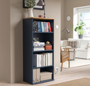 SKRUVBY Bookcase, black-blue,