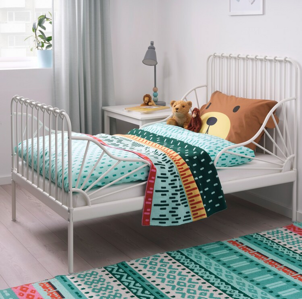 MINNEN Extendable bed, white, 80x200 cm