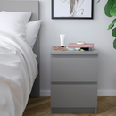 MALM Chest of 2 drawers, grey stained, 40x55 cm