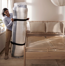 VALEVAG Mattress, firm/light blue, 90x200 cm