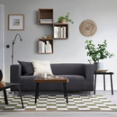 SONHULT nest of tables, grey-walnut effect, 2 piece