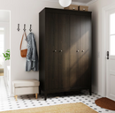 IDANÄS Wardrobe, dark brown stained, 121x211 cm