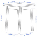 PINNTORP Table, light brown stained/white stained, 65x65 cm