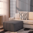 VITHALL mattress-pouffe, vissle grey, 80x200 cm