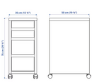 MICKE Drawer unit on castors, black-brown, 35x75 cm