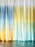 GLASÖRT Sheer curtain, 1 piece, grey-blue/dark beige, 300x300 cm
