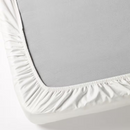 FÄRGMÅRA Fitted sheet, white, 90x200 cm