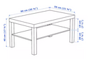 LACK Coffee table, white stained oak effect, 90x55 cm