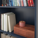 SKRUVBY Bookcase, black-blue,