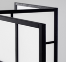 RISÖR Room Divider, White/Black, 216x185 cm