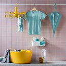 PRESSA laundry drying rack, yellow, with 16 latchs