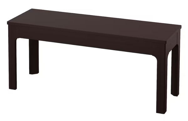 EKEDALEN Bench, dark brown 105X36 cm