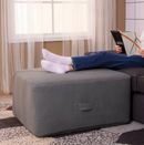 VITHALL mattress-pouffe, vissle grey, 80x200 cm