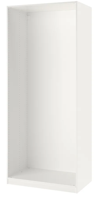 PAX Wardrobe frame, white, 100x58x236 cm