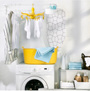 PRESSA laundry drying rack, yellow, with 16 latchs
