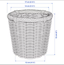 KAKTUSFIKON Plant pot, rattan, 12 cm