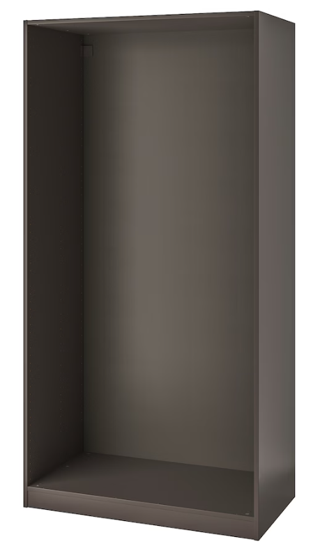 PAX Wardrobe frame, dark grey, 100x58x201 cm