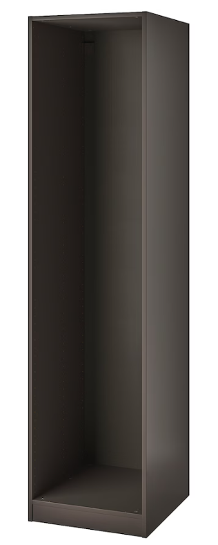 PAX Wardrobe frame, dark grey, 50x58x201 cm