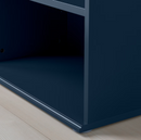 SKRUVBY Bookcase, black-blue,