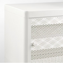 MACKAPÄR Storage bench with sliding doors, white, 100x37 cm