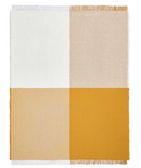 UGGLEFLY Throw, dark yellow/off-white, 130x170 cm